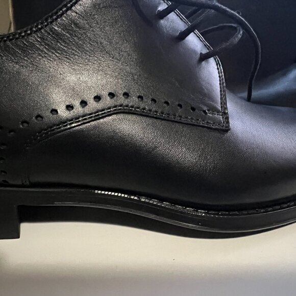 Magnanni Black Leather Wingtip Oxford sz 7 EU 39 Style 25787 main image 4